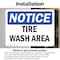 Signmission Tire Wash Area, 5 in W x Rectangle, Vinyl Decal OS-2PACK-NS-D-35-L-18677 - alternate 5